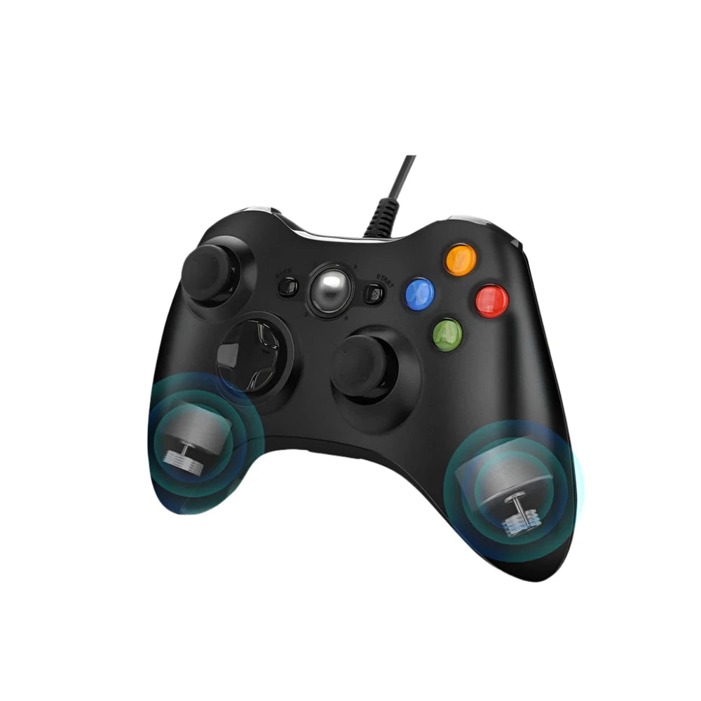 manette gamer pc filaire 2 metres noir