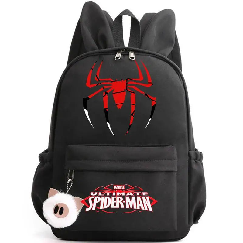 Sac scolaire noir Spider-Man Marvel respirant et robuste