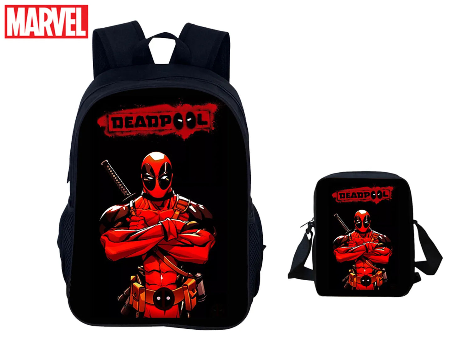 Sac de cours Deadpool Marvel avec fermeture éclair solide et poignée souple