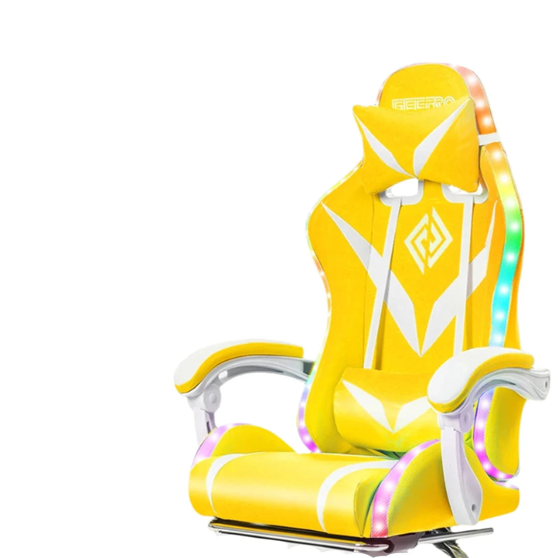 chaise gamer led jaune