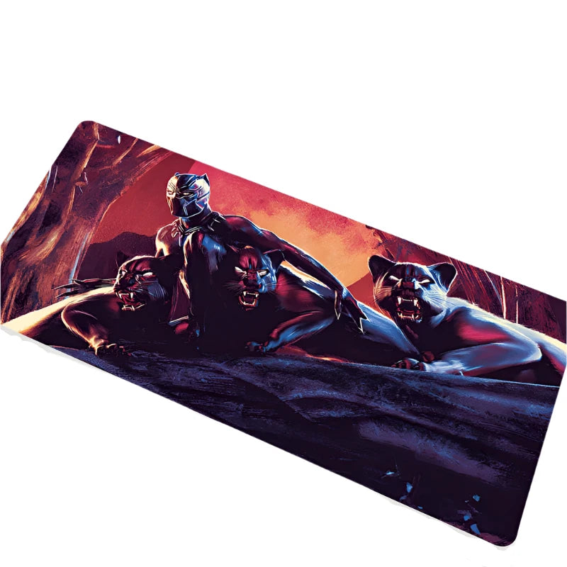 Tapis souris Black Panther avec 3 panthères