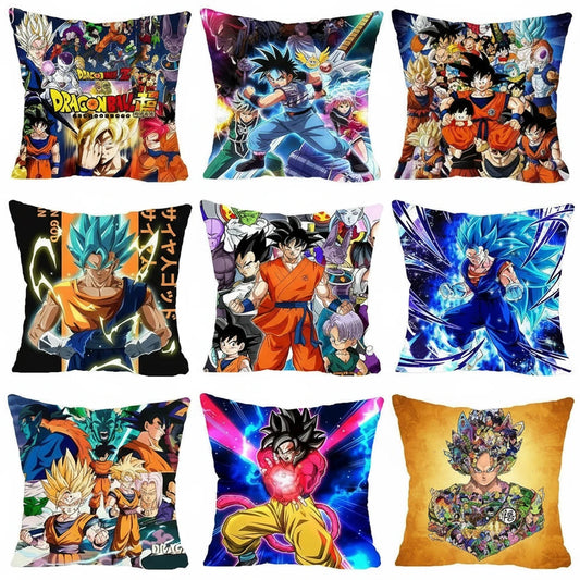 Taie d’oreiller Dragon Ball Z Goku Super Saiyan en flanelle douce