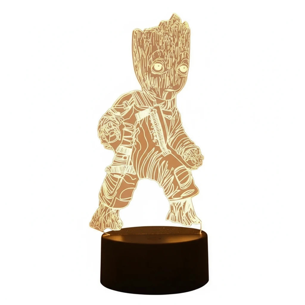 Veilleuse Groot super-héros Marvel décorative gaming et bureau