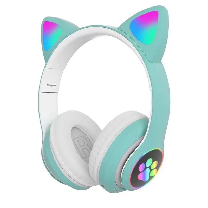 Casque gamer chat vert