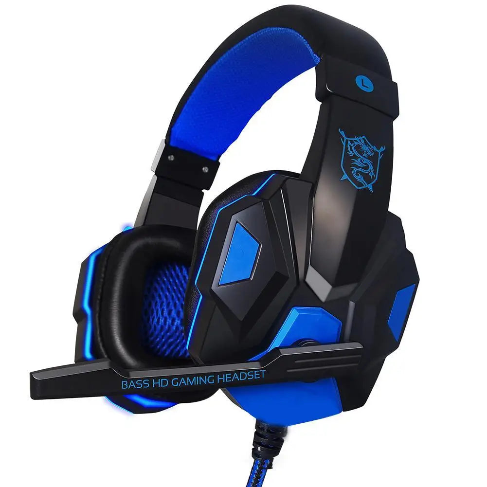 casque de jeu bleu
