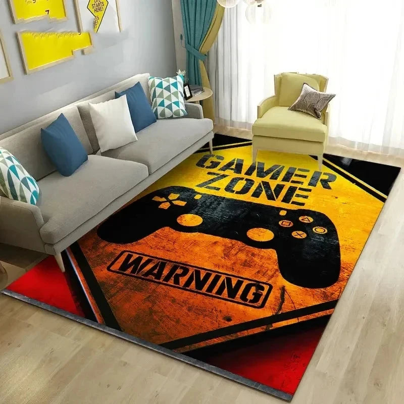 Tapis sol Gamer zone warning