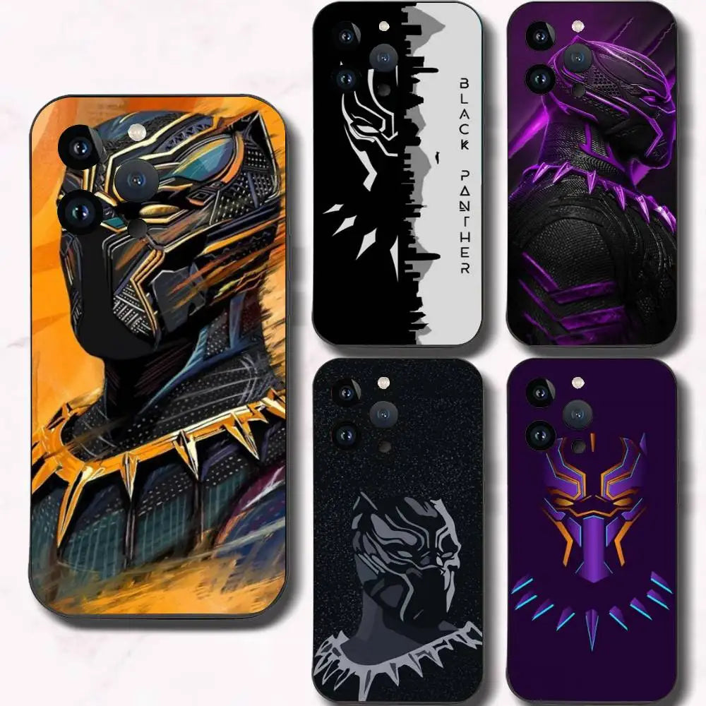 Coque iPhone Black Panther en silicone souple antichoc