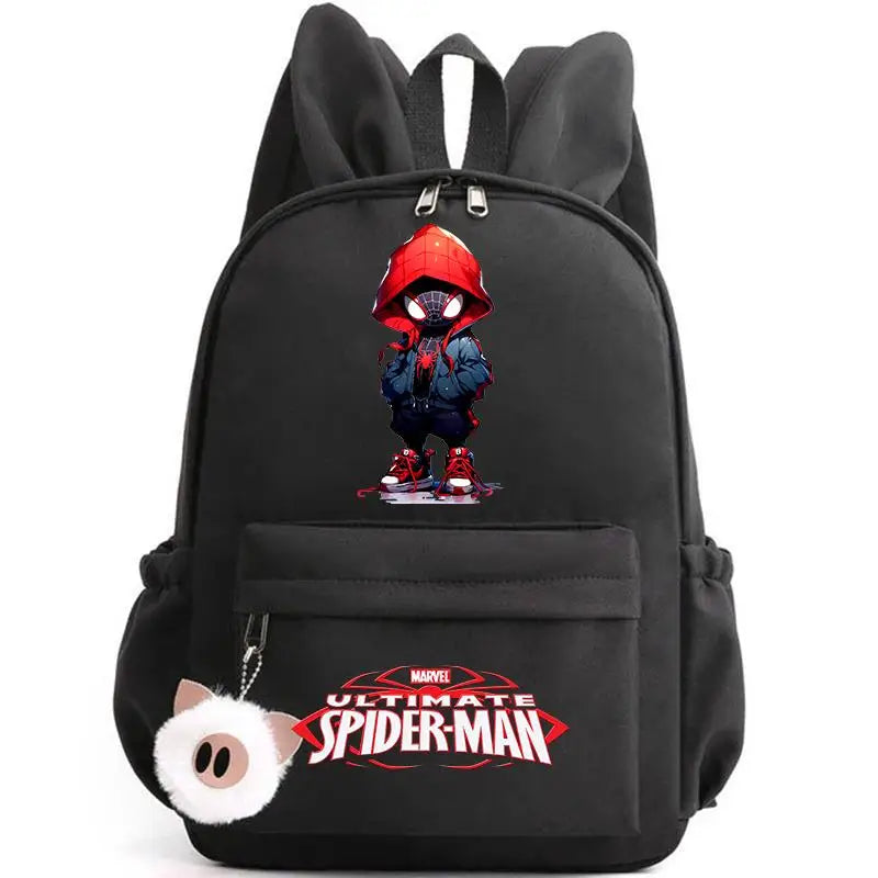 Sac à dos Marvel Spider-Man noir avec logo brodé et finitions de qualité
