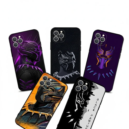 Coque iPhone Black Panther en silicone souple antichoc