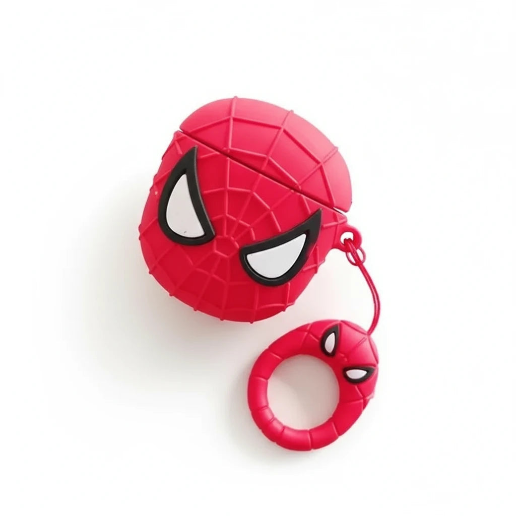 Coque AirPods Spider-Man Marvel en silicone rouge, étui antichoc pour AirPods Pro 2