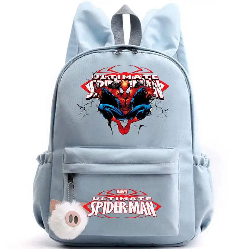 Sac à dos Spider-Man bleu et rouge ergonomique et confortable