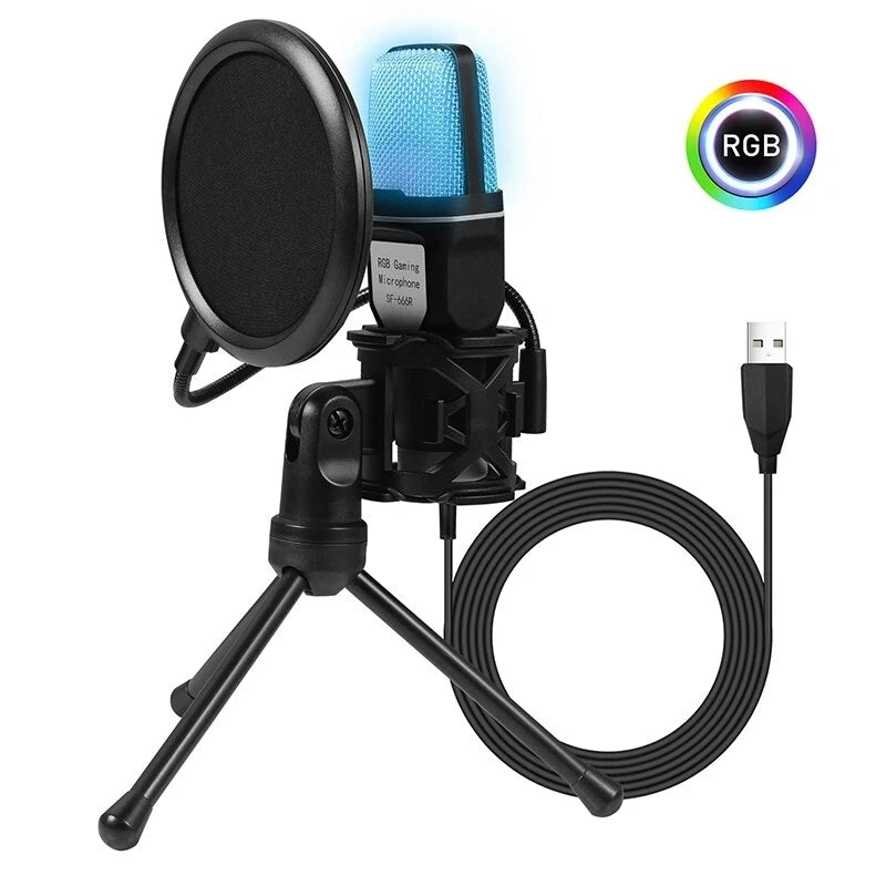 Microphone Professionnel à Condensateur USB