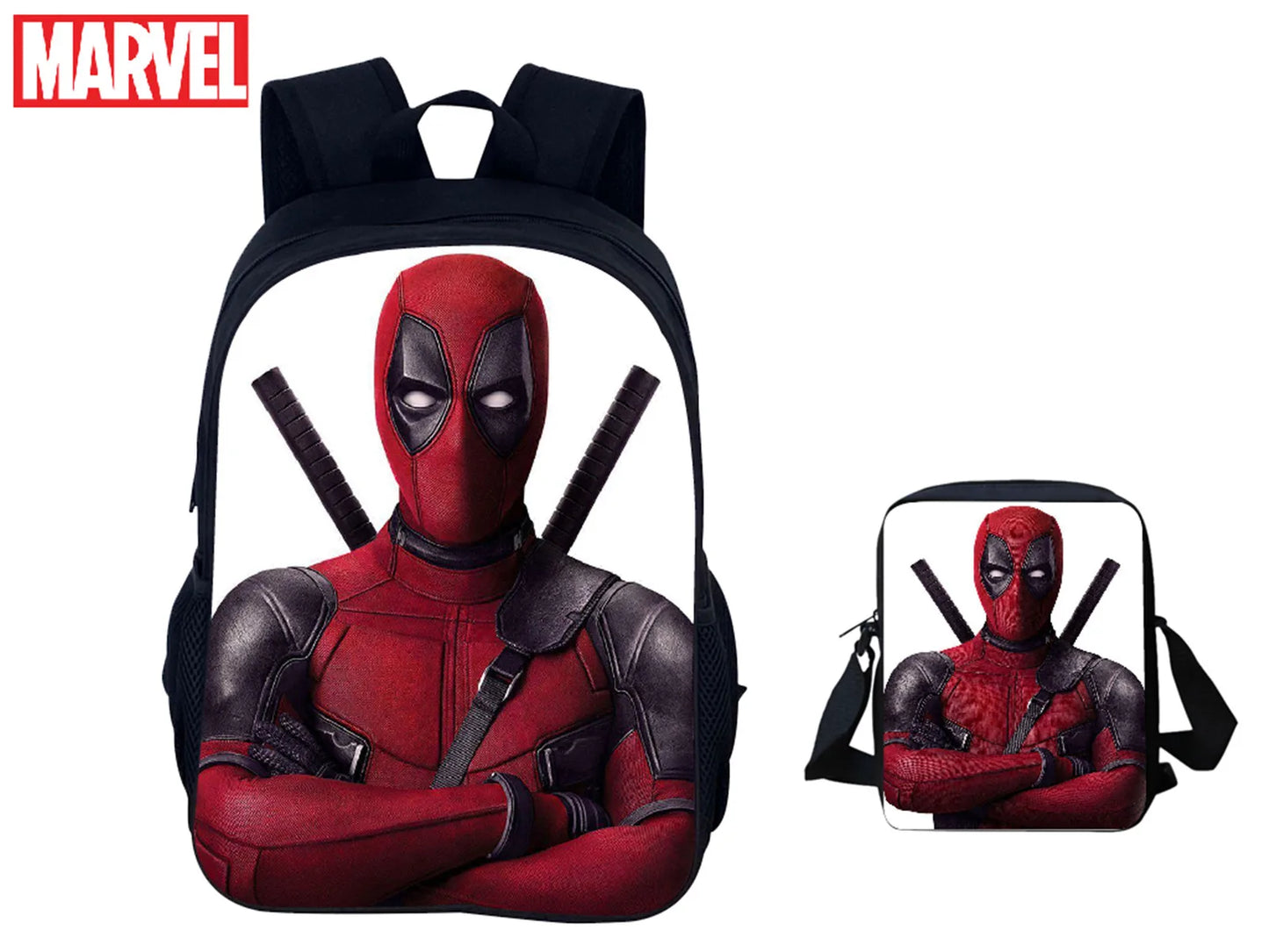 Sac à dos Deadpool Marvel 20L avec compartiment ordinateur et poche avant