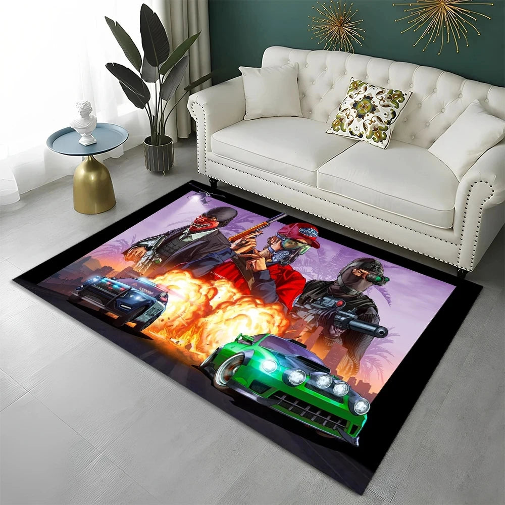 tapis sol gamer gta voitures
