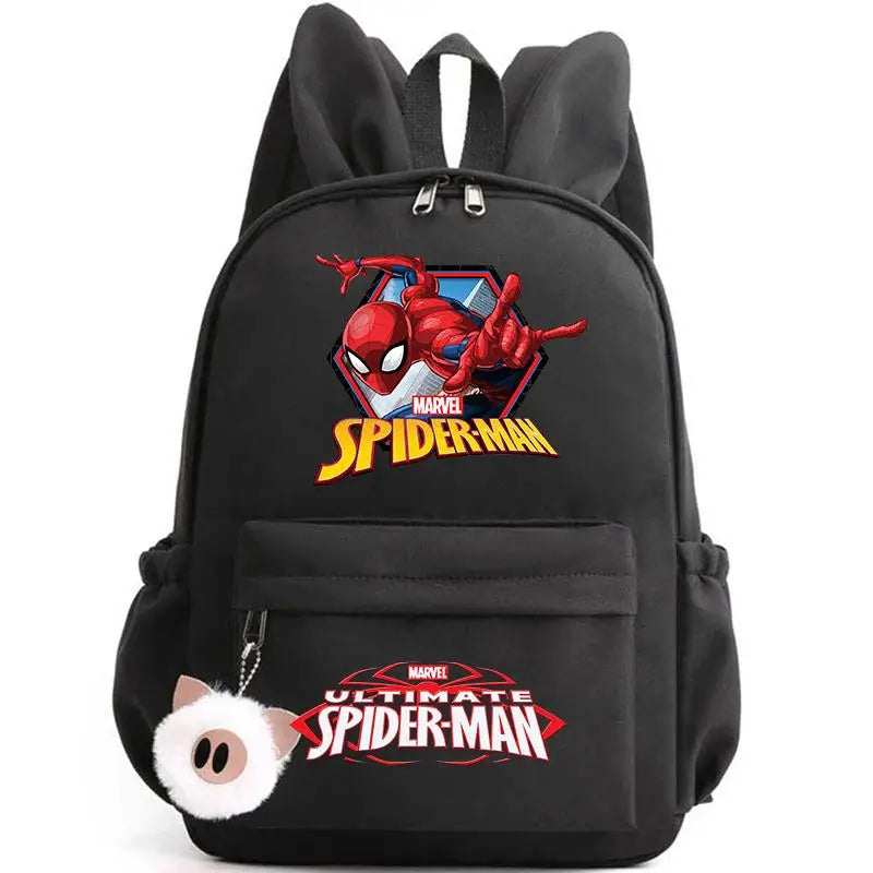 Sac Marvel Spider-Man noir pour garçons et filles, léger et confortable