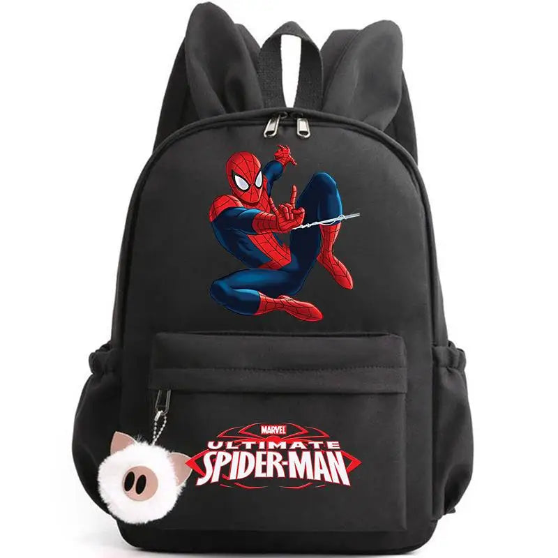 Sac scolaire Spider-Man noir et rouge pour fan de super-héros Marvel