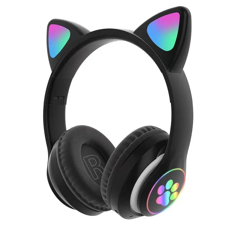 Casque gamer chat noir
