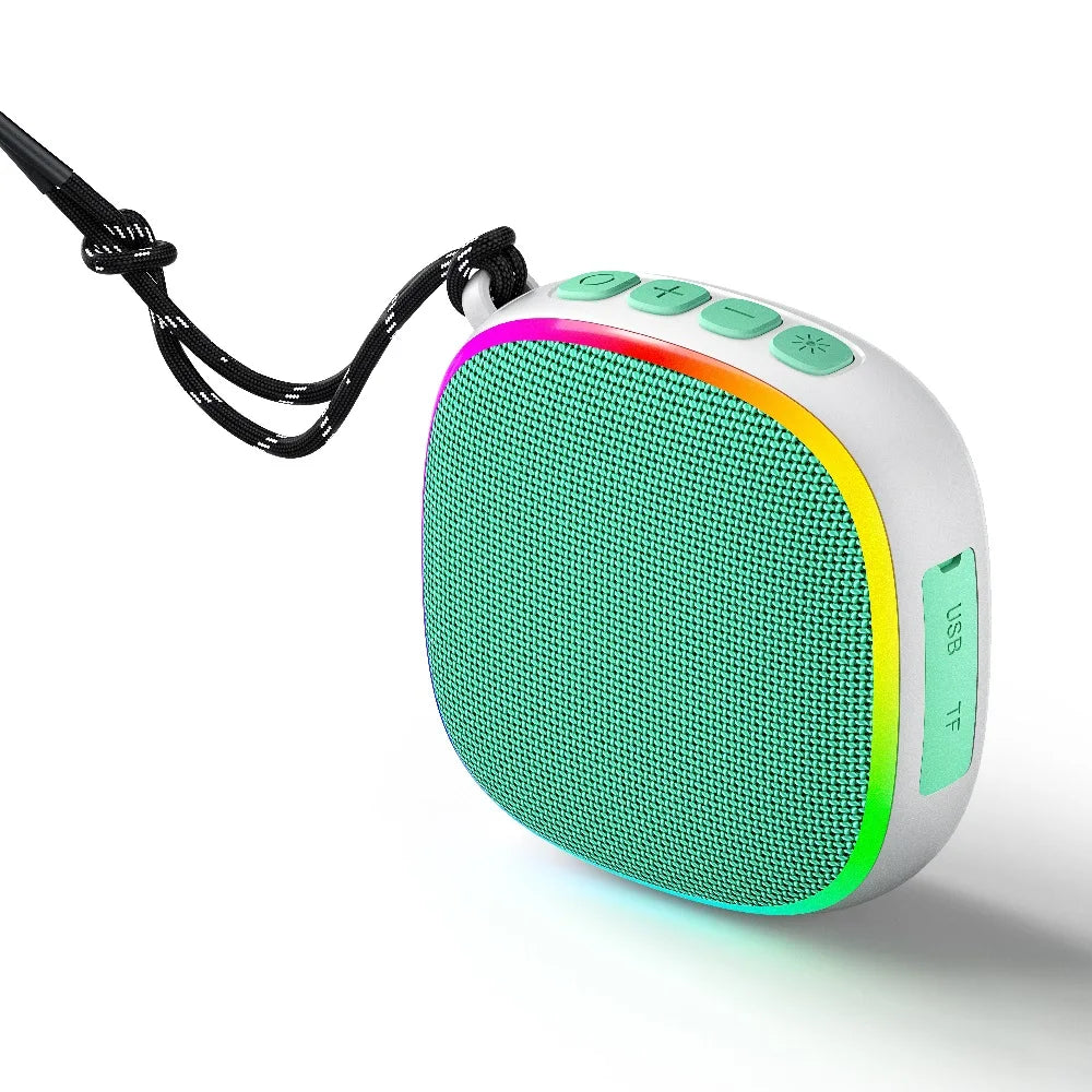 enceinte portable blanche et verte