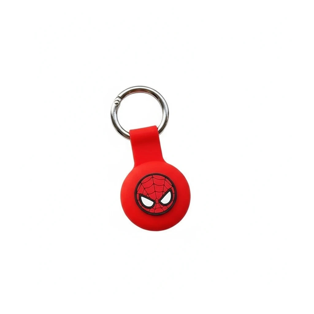 Coque AirTag Iron Man Marvel rouge doré, housse protectrice en silicone souple