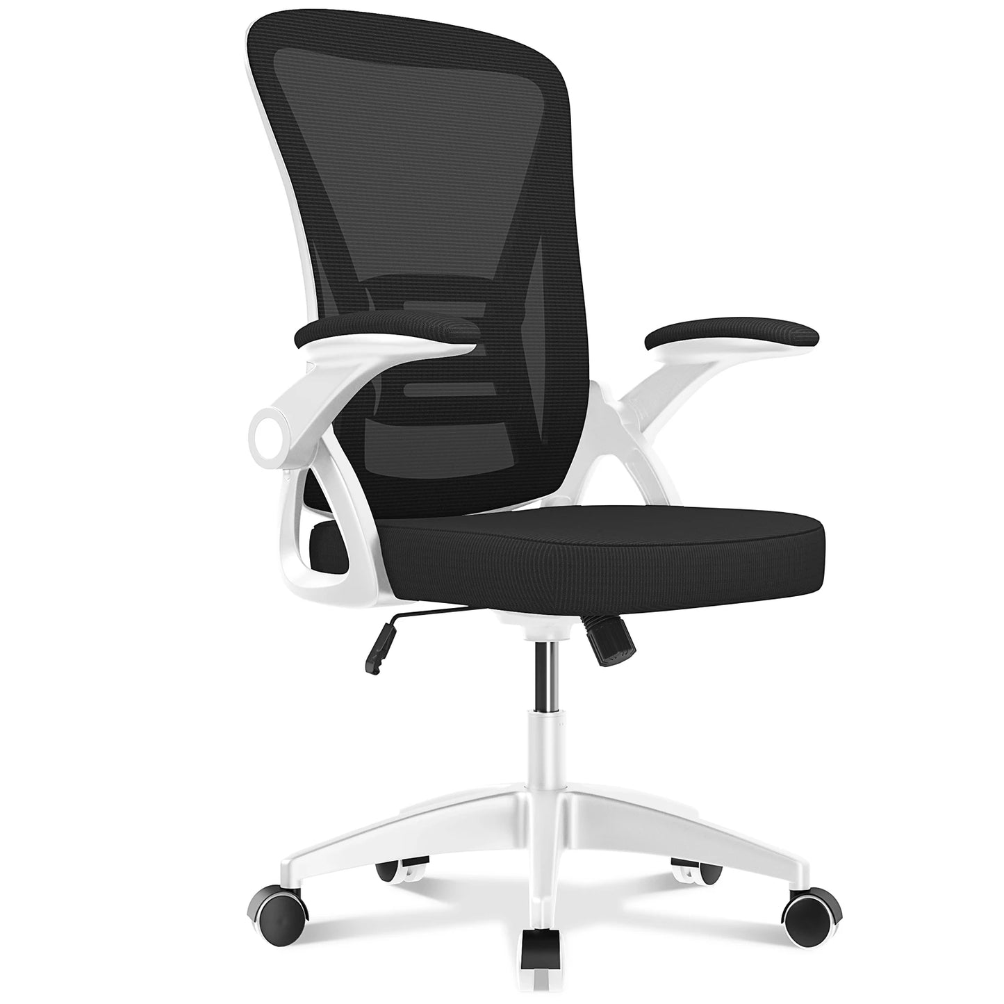 chaise ergonomique blanche et noir