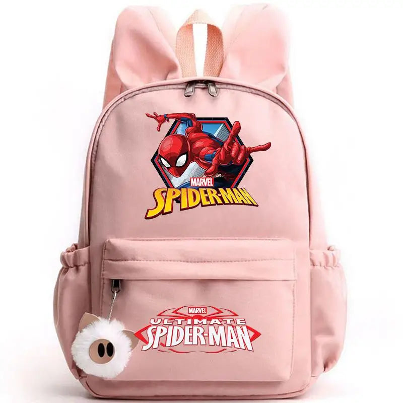 Sac à dos Spider-Man rose pour filles, léger et résistant à l’eau