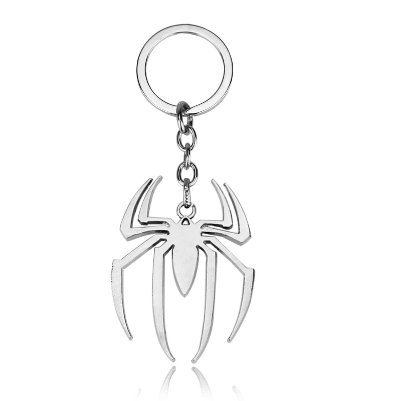 Porte-clés Spider-Man Avengers en alliage, cadeau geek pour fans Marvel.