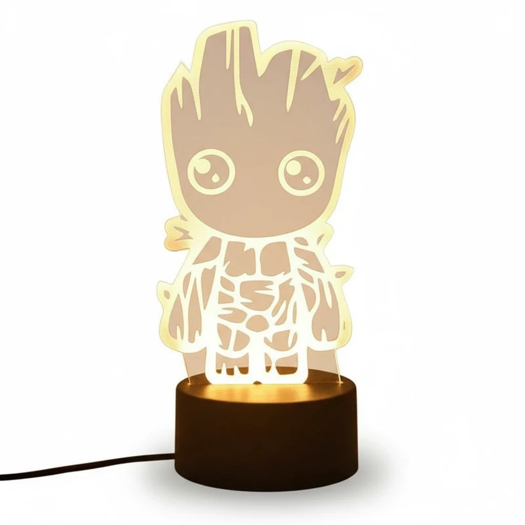 Lampe 3D de Groot Guardians of the Galaxy pour décoration intérieure