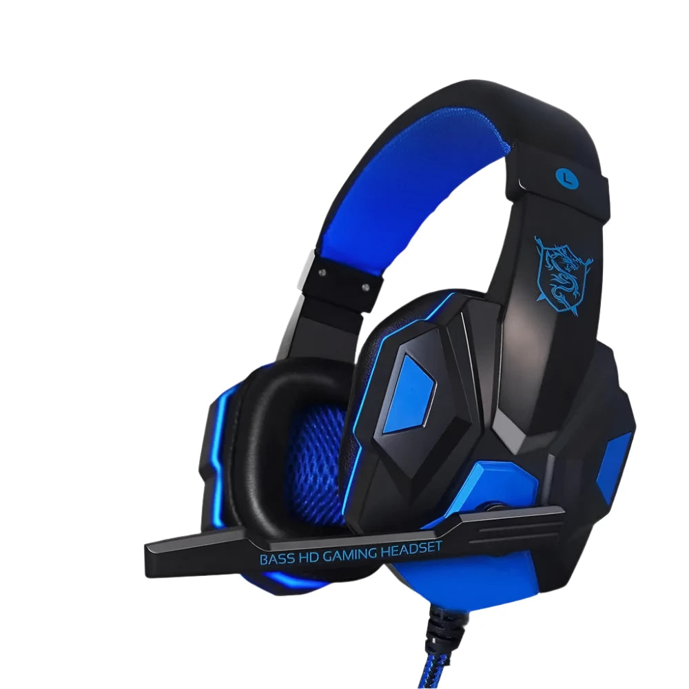 Casque gamer HD bleu