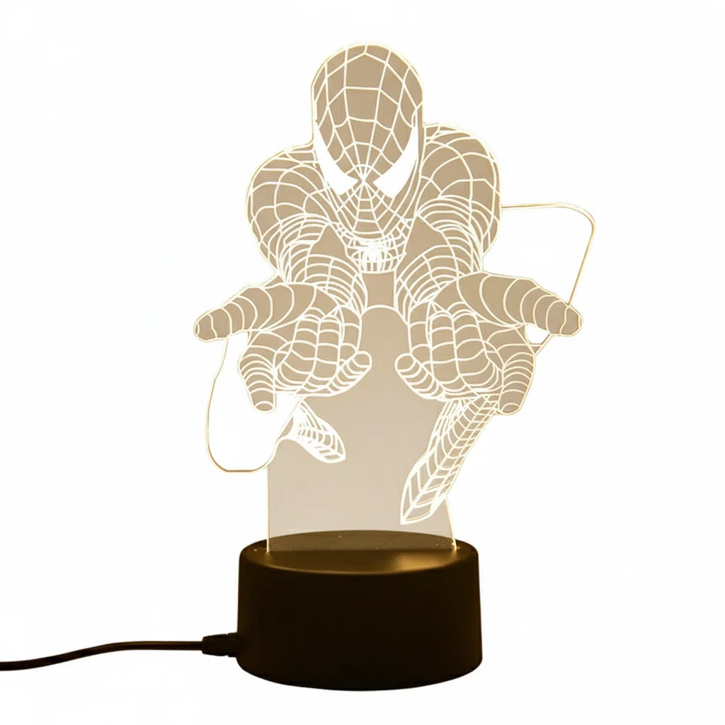 Lampe 3D Spiderman LED multicolore super-héros Marvel