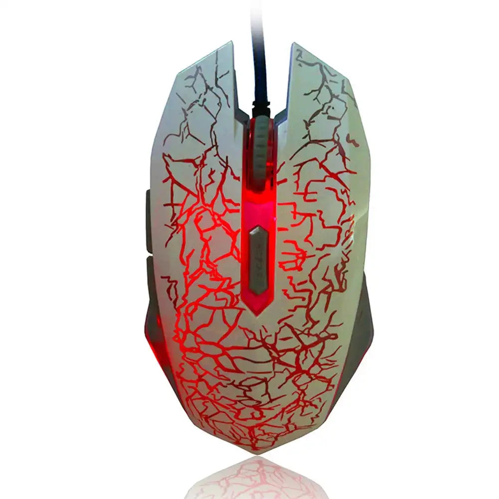souris gamer filaire blanc et rouge