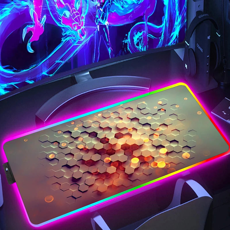 Tapis souris gamer led bi couleur