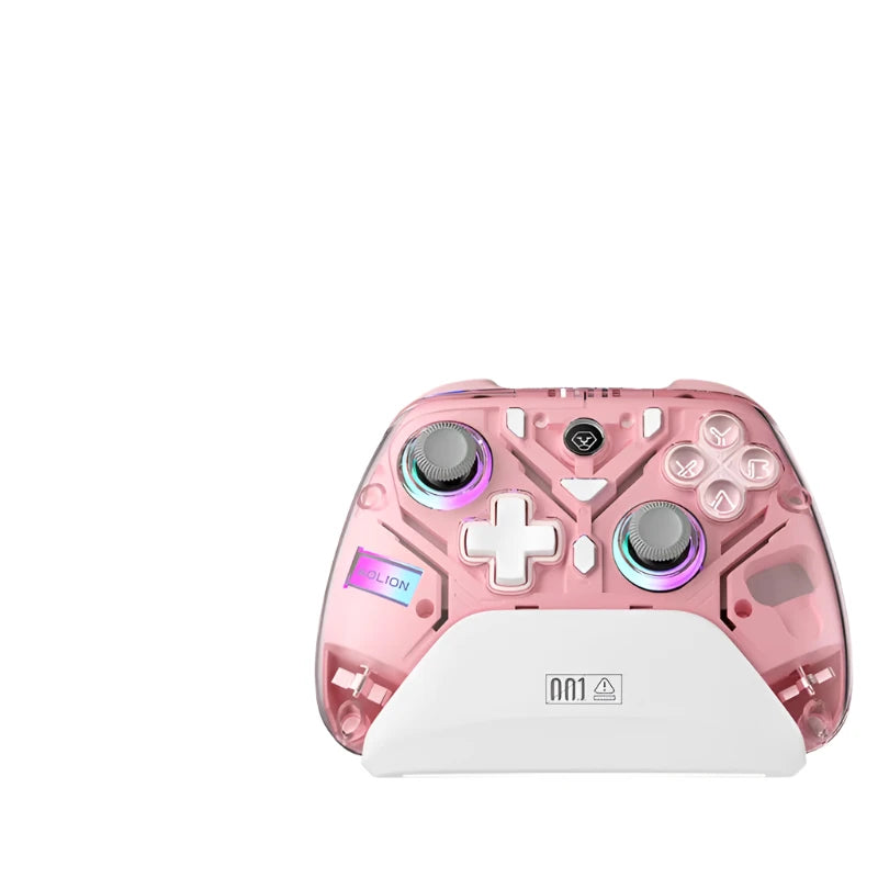 manette gamer pc rose led