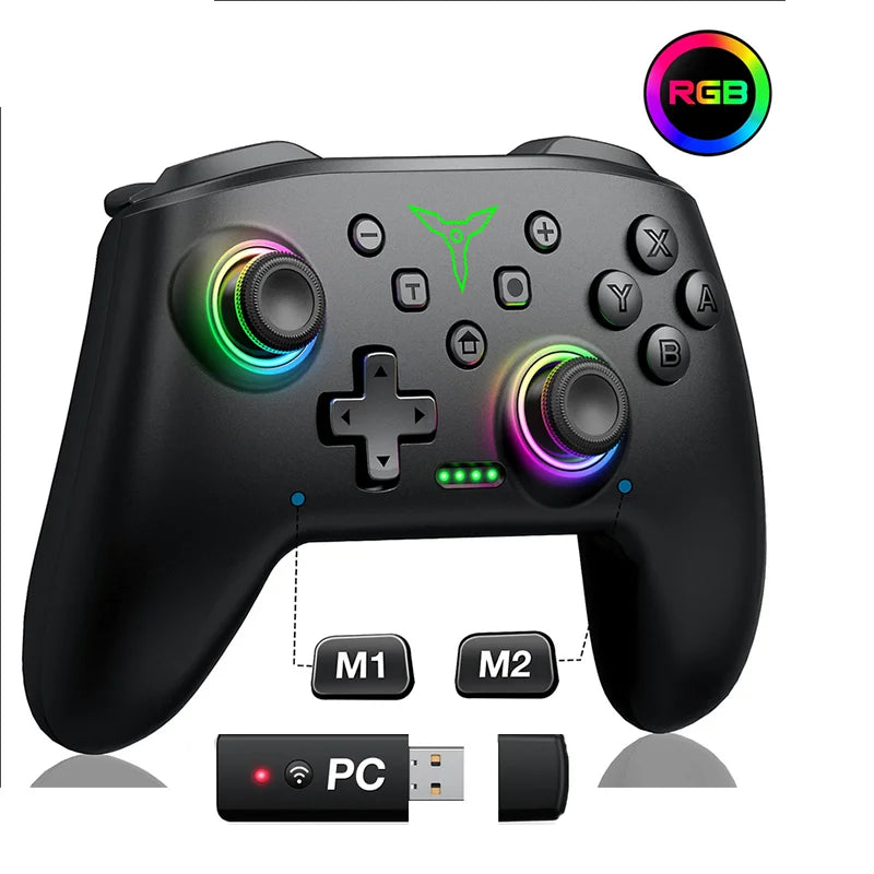 manette gamer pour pc sans fil led