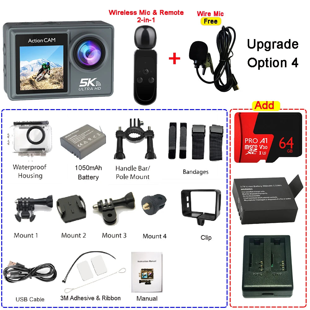 Caméra d'Action 5K Upgrade 4