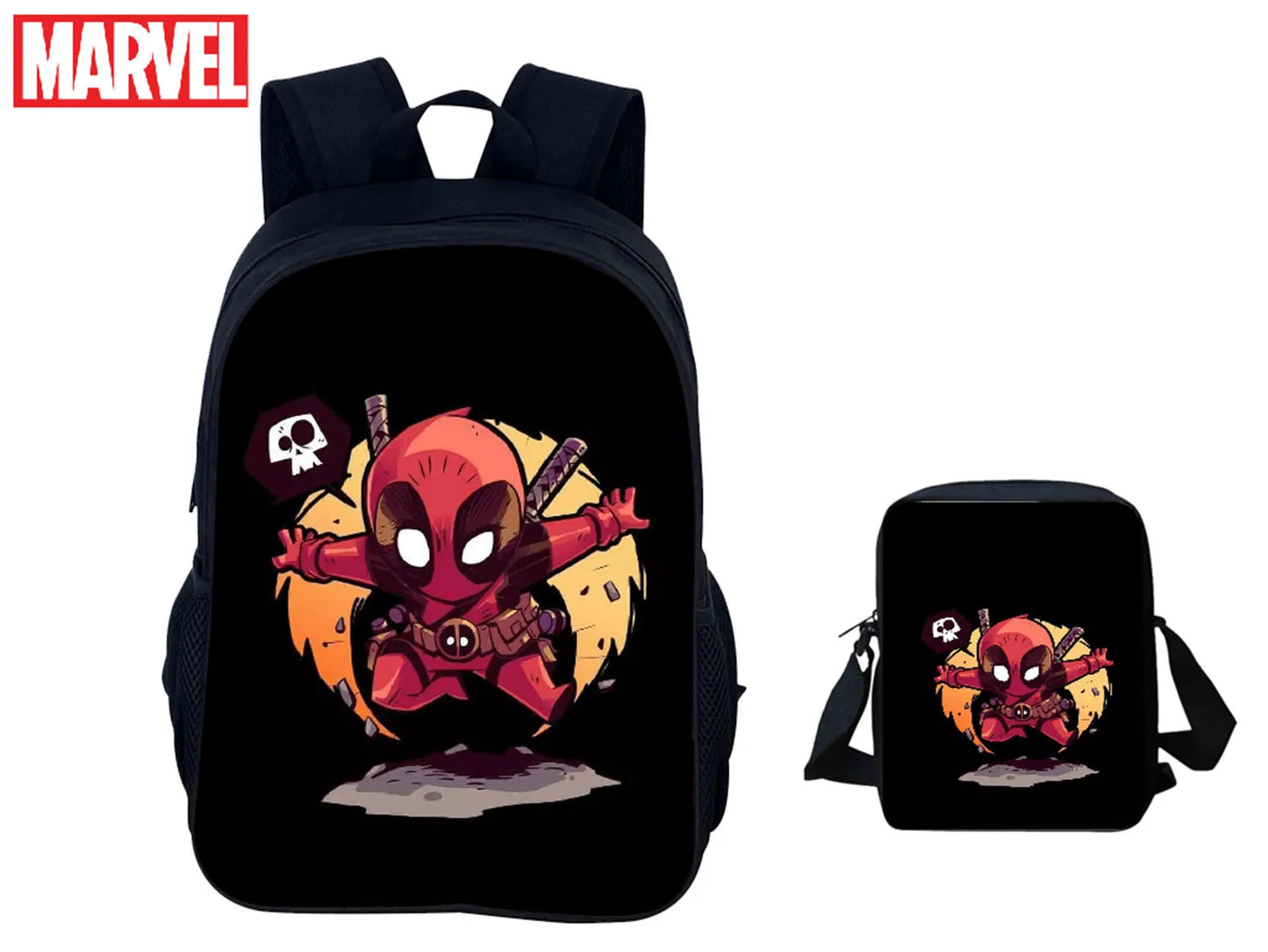 Cartable Marvel Deadpool 20-35L, sac à dos pratique pour enfants et ados