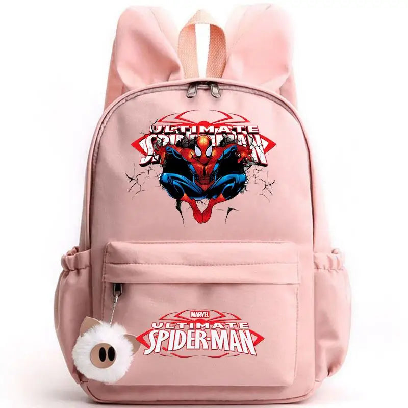Sac à dos Marvel Spider-Man rose pastel avec poche avant zippée