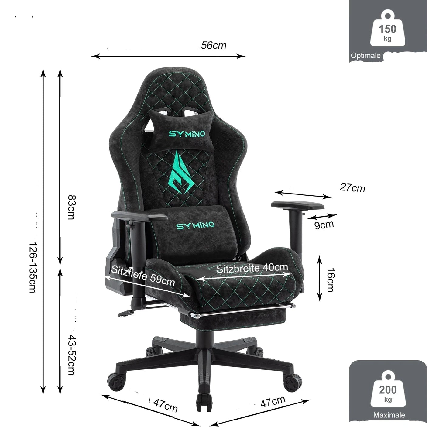 chaise gamer roulette repose main