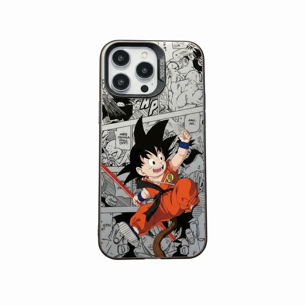 Coque iPhone 11 Pro Max design Goku Super Saiyan noire mate