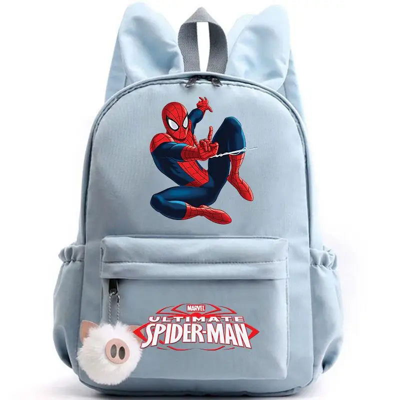 Sac Marvel Spider-Man bleu enfant avec poches latérales et poignée souple