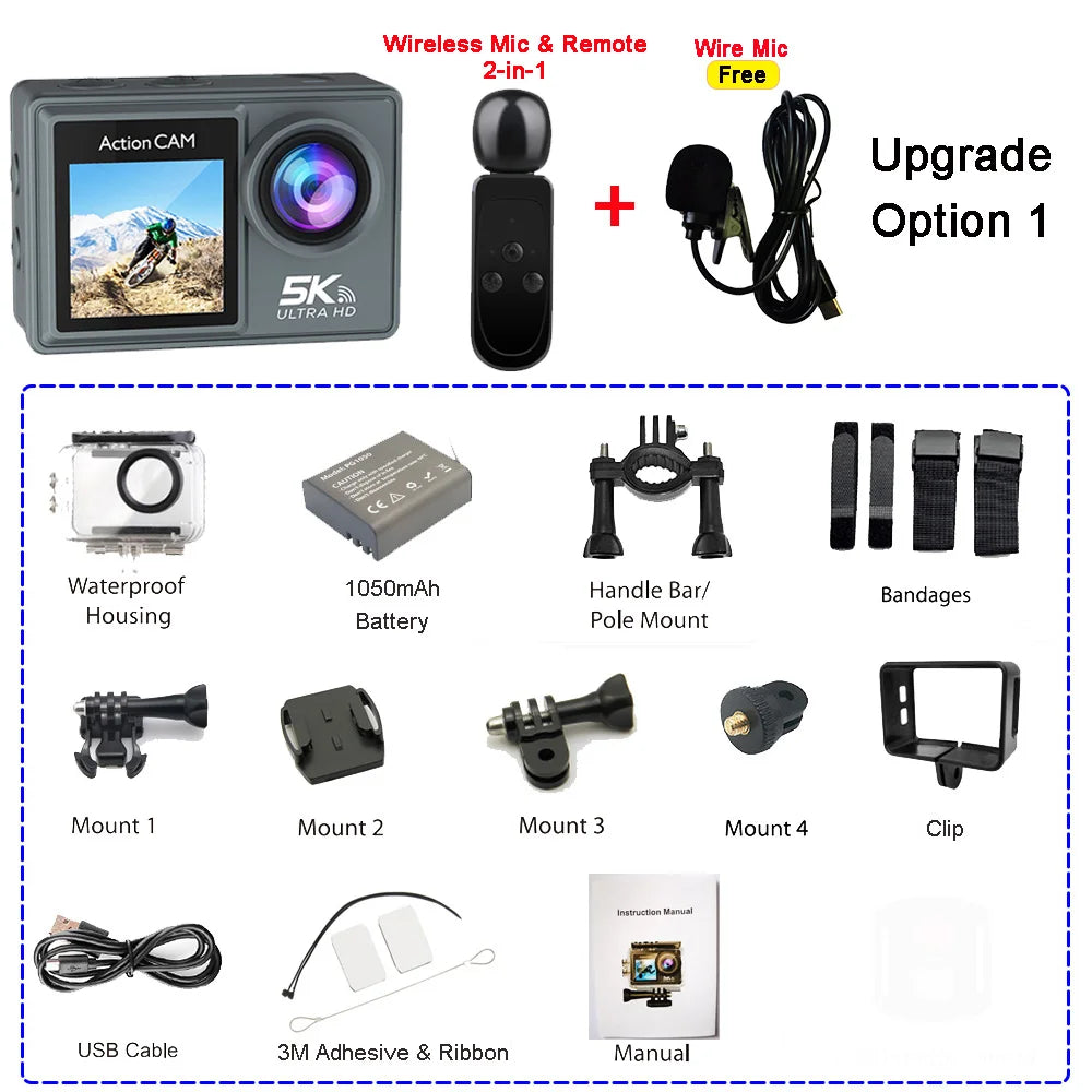 Caméra d'Action 5K Upgrade 1