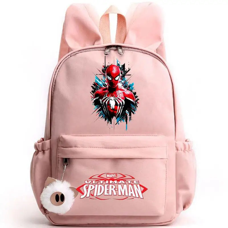 Sac Marvel Spider-Man rose enfant, sac scolaire mignon et pratique
