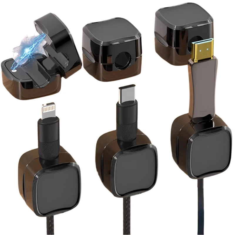 range cable en cube noir 6 pieces