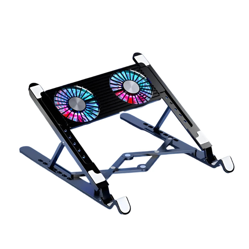 support ordinateur 2 ventilateurs