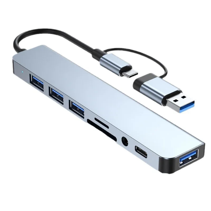 Accessoire USB-C 8 en 2 pour connexion de périphériques et disques externes