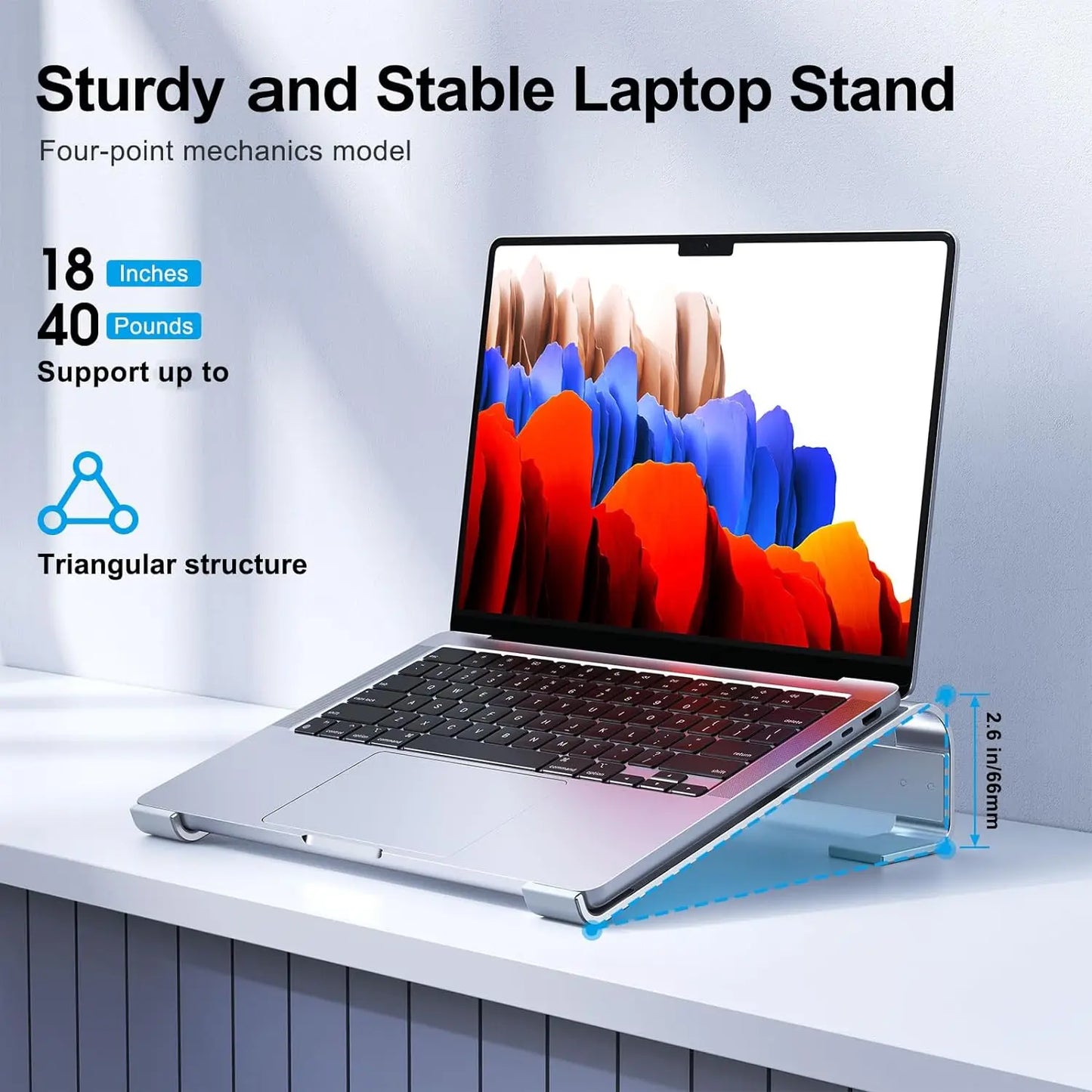 Support pour ordinateur en aluminium