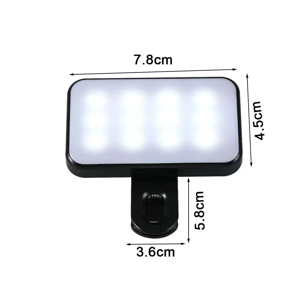 Lampe de remplissage LED de poche à trois couleurs pour selfie