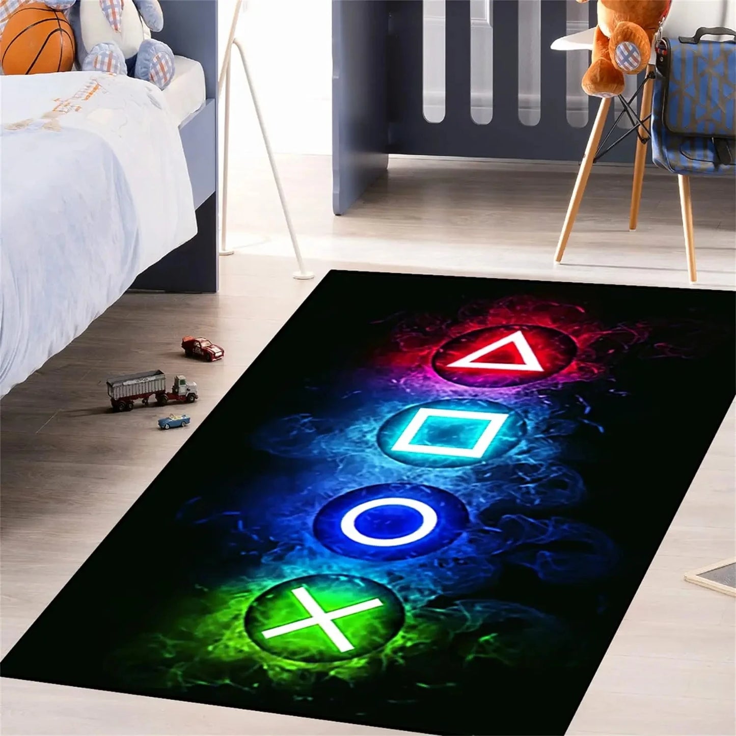 tapis sol gamer bouton playstation play