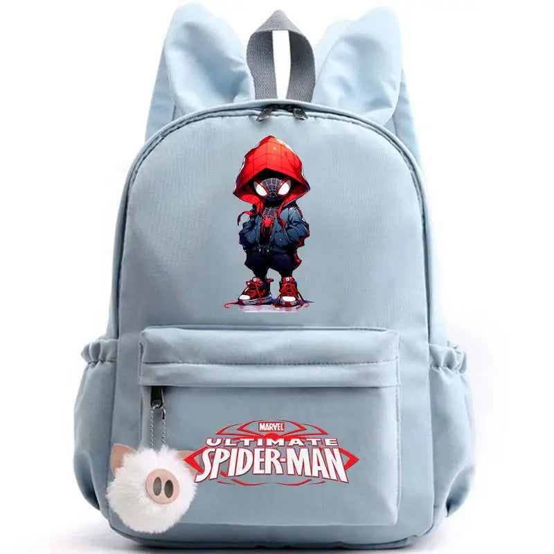 Sac Spider-Man bleu clair pour école, sport ou voyages