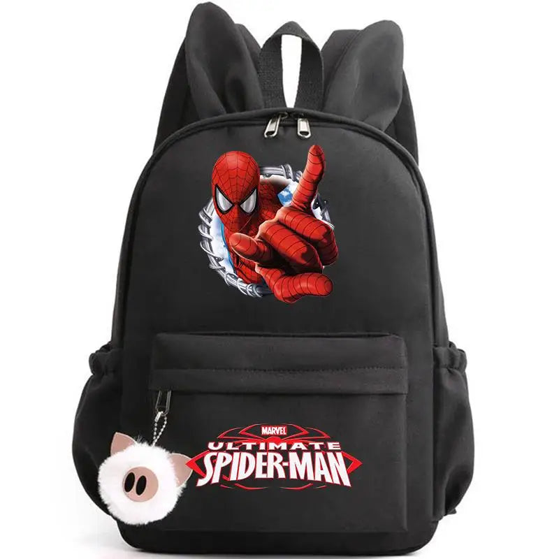 Sac Spider-Man noir avec bretelles rembourrées et dos aéré