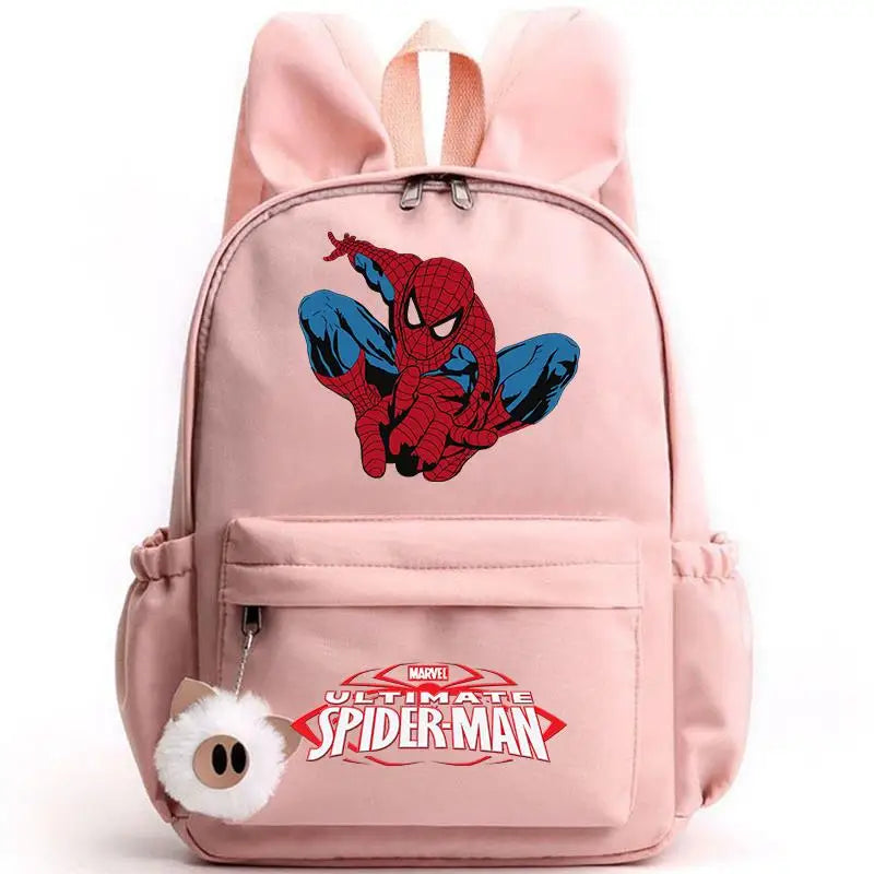 Cartable Spider-Man rose fille, sac Marvel élégant et coloré